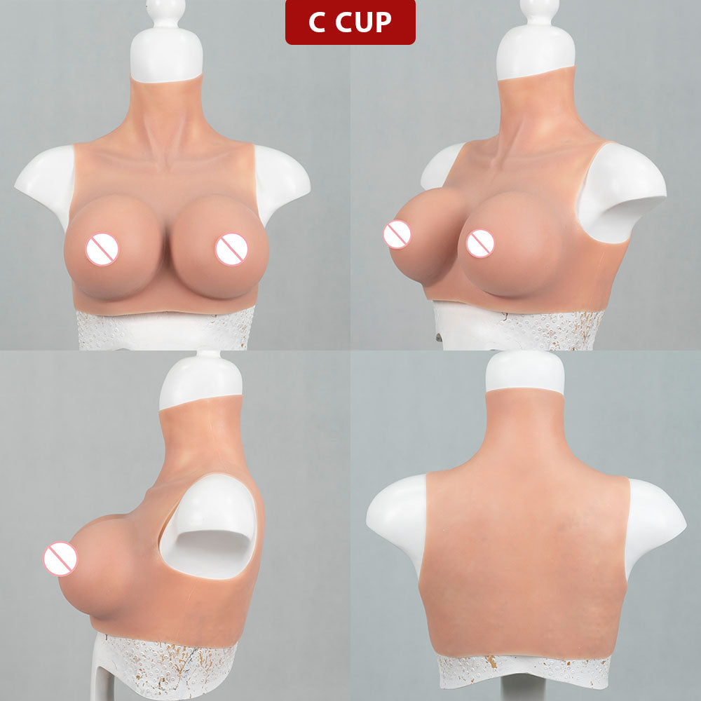 B Cup to G Cup Beginner Silicone Breastplate