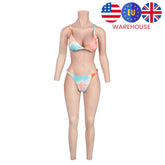 C Cup Silicone Bodysuit with Sleeves for Crossdresser