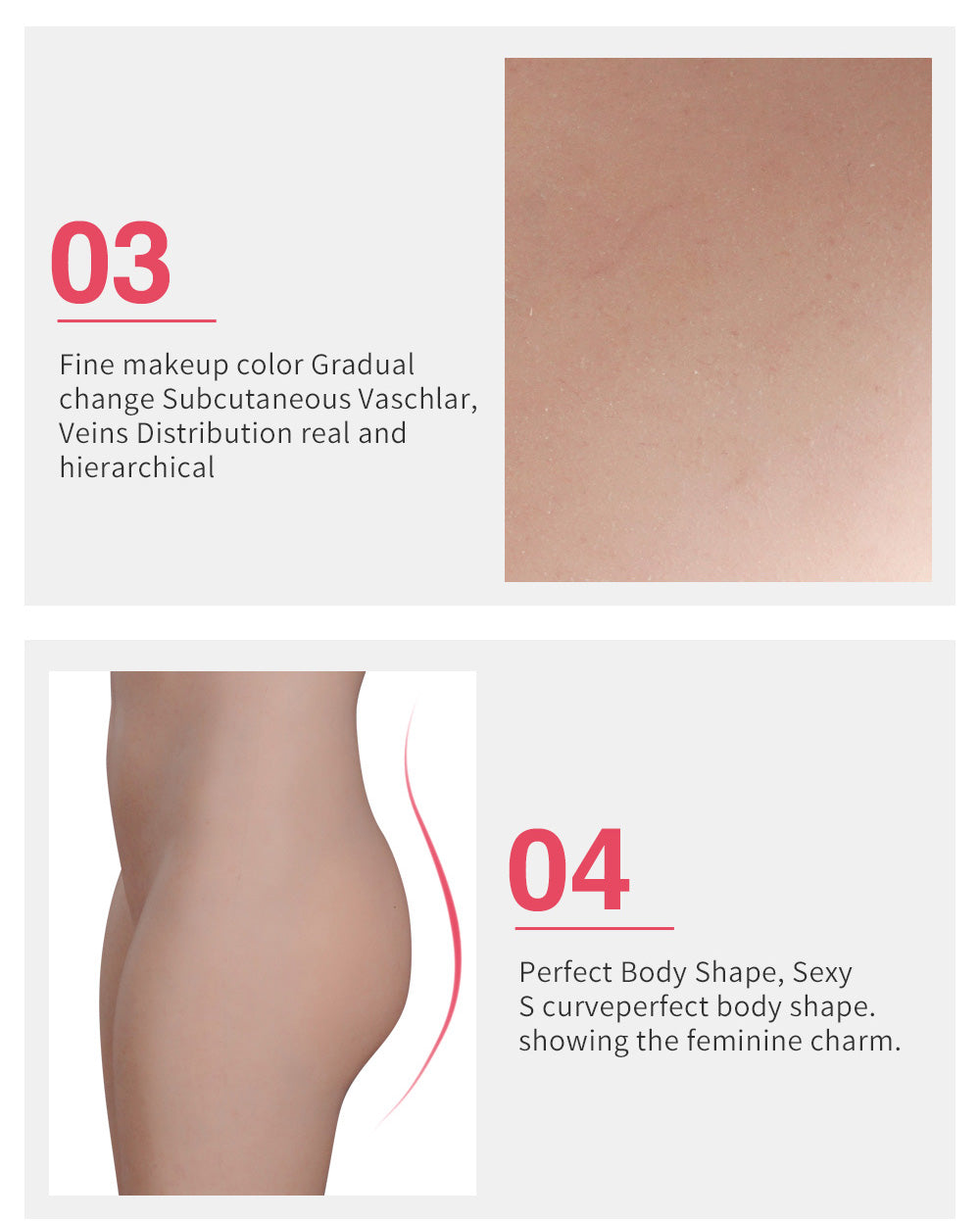 Body en silicone rempli d&