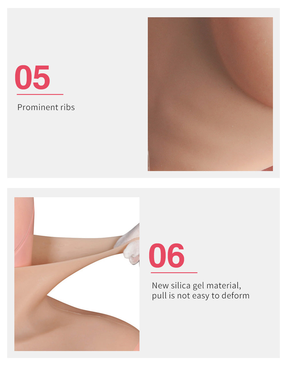 Body en silicone rempli d&