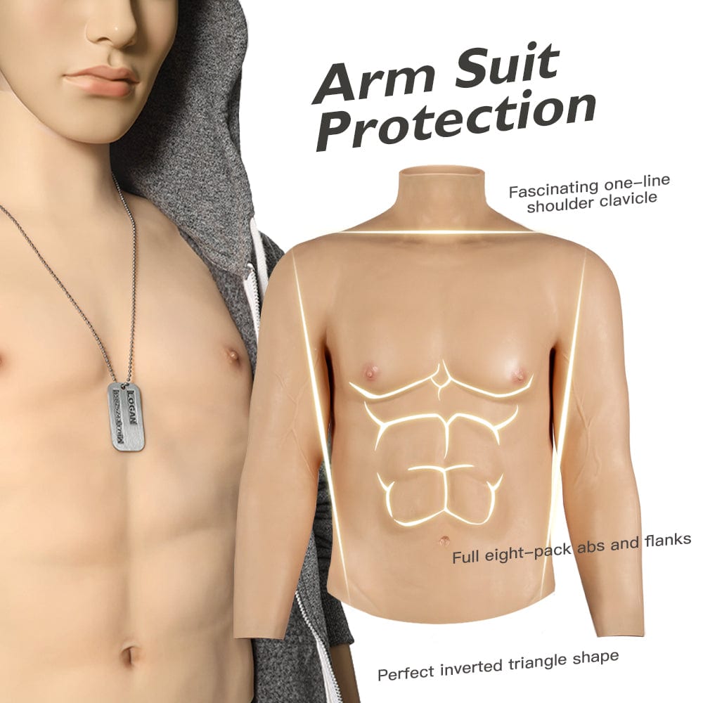 Long Sleeve Muscle Suit 4G for Crossdresser