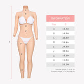 D cup Full Silicone Bodysuit with sleeves 4G for Crossdresser