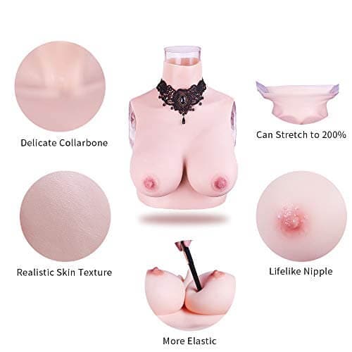 Silicone B-G Cup Breastplate 4G for Crossdresser