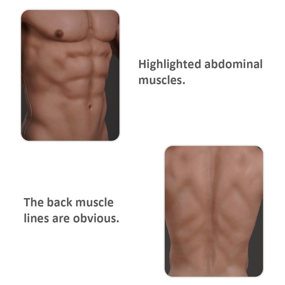 Oil-Free Silicone Muscle Suit Long Sleeve 8G for Crossdresser