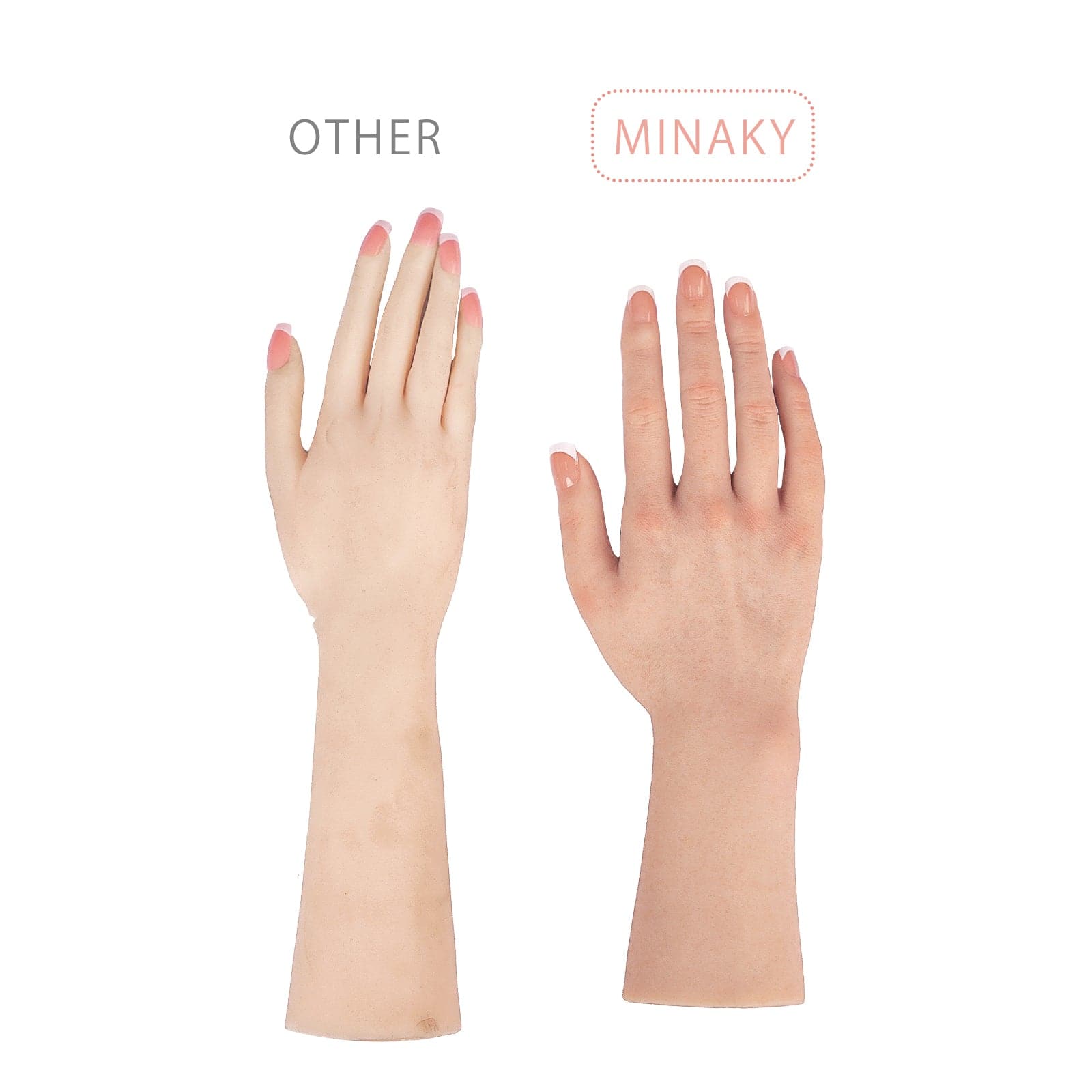 Silicone Female Mannequin Life Size Hand as Sketch Nail Art Practice Jewelry Watch Display for Crossdresser